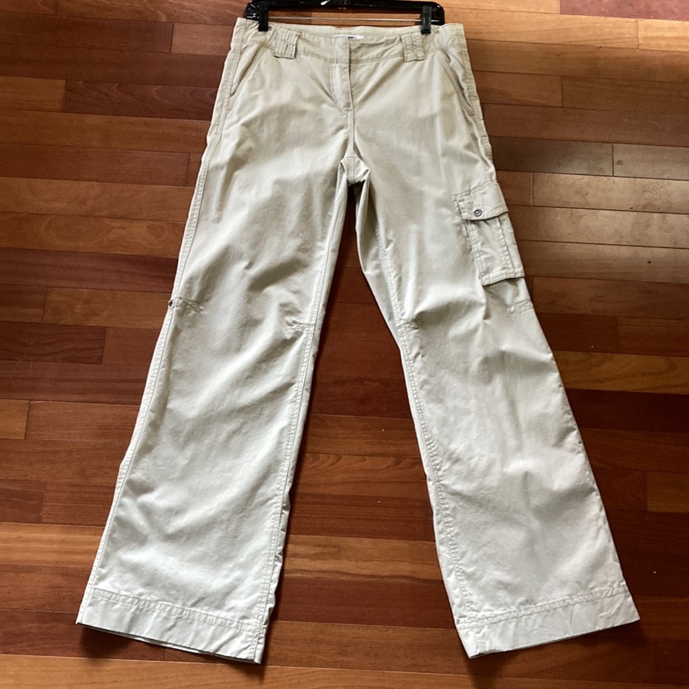 DKNYC wide leg cargo pant, khaki, size 6